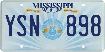 MS license plate YSN898