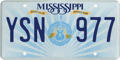 MS license plate YSN977