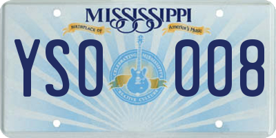 MS license plate YSO008