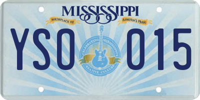 MS license plate YSO015