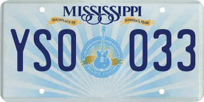 MS license plate YSO033