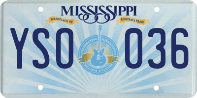 MS license plate YSO036