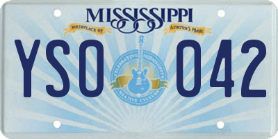 MS license plate YSO042