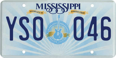MS license plate YSO046