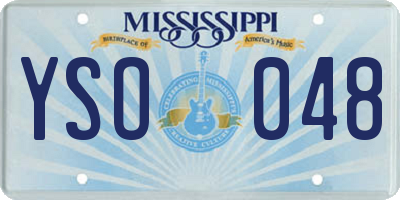 MS license plate YSO048