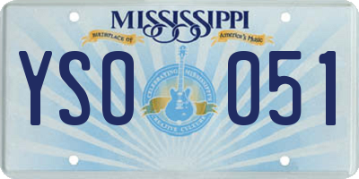 MS license plate YSO051