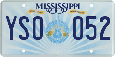 MS license plate YSO052