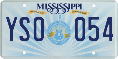 MS license plate YSO054