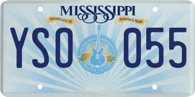 MS license plate YSO055