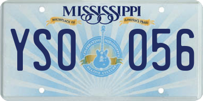 MS license plate YSO056
