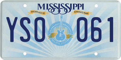 MS license plate YSO061
