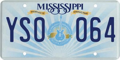 MS license plate YSO064