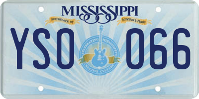 MS license plate YSO066