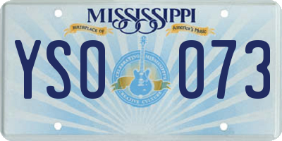 MS license plate YSO073