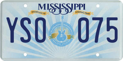 MS license plate YSO075