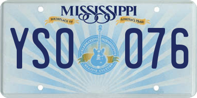 MS license plate YSO076