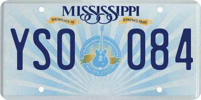MS license plate YSO084