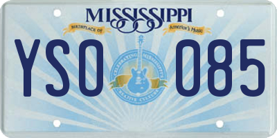 MS license plate YSO085