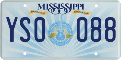 MS license plate YSO088