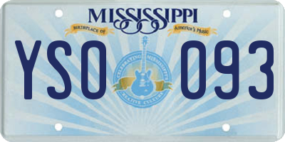 MS license plate YSO093