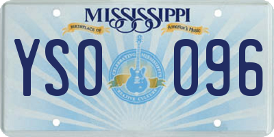 MS license plate YSO096