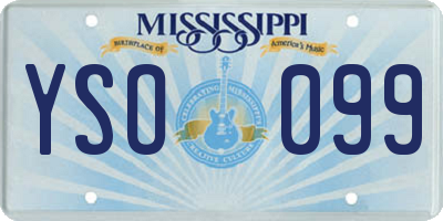 MS license plate YSO099