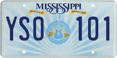 MS license plate YSO101