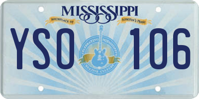 MS license plate YSO106