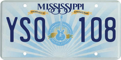 MS license plate YSO108