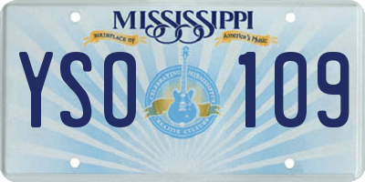 MS license plate YSO109