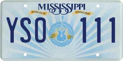 MS license plate YSO111