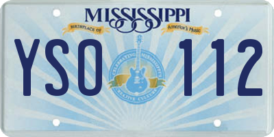 MS license plate YSO112
