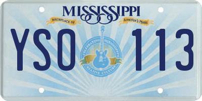 MS license plate YSO113