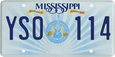 MS license plate YSO114