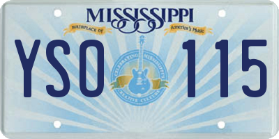 MS license plate YSO115