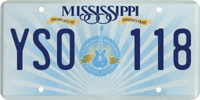 MS license plate YSO118