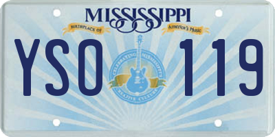 MS license plate YSO119