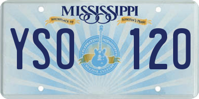 MS license plate YSO120