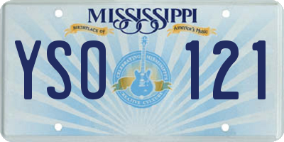 MS license plate YSO121