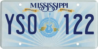 MS license plate YSO122