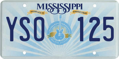 MS license plate YSO125