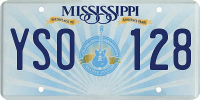 MS license plate YSO128