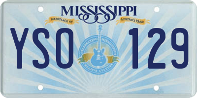 MS license plate YSO129