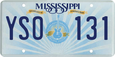 MS license plate YSO131