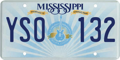 MS license plate YSO132