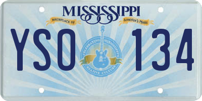 MS license plate YSO134