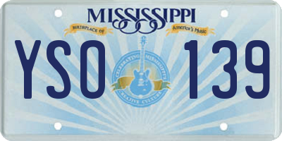 MS license plate YSO139