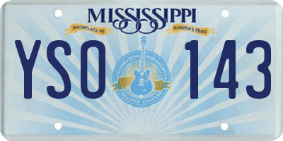 MS license plate YSO143