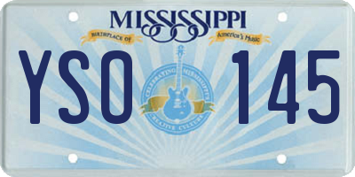 MS license plate YSO145