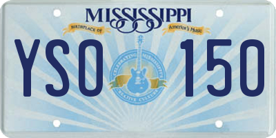 MS license plate YSO150